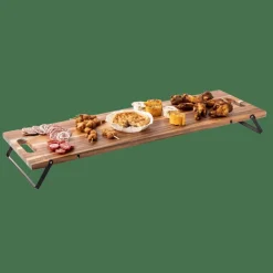 Hot CASA ACACIA LUX Planche à Servir Noir, Naturel