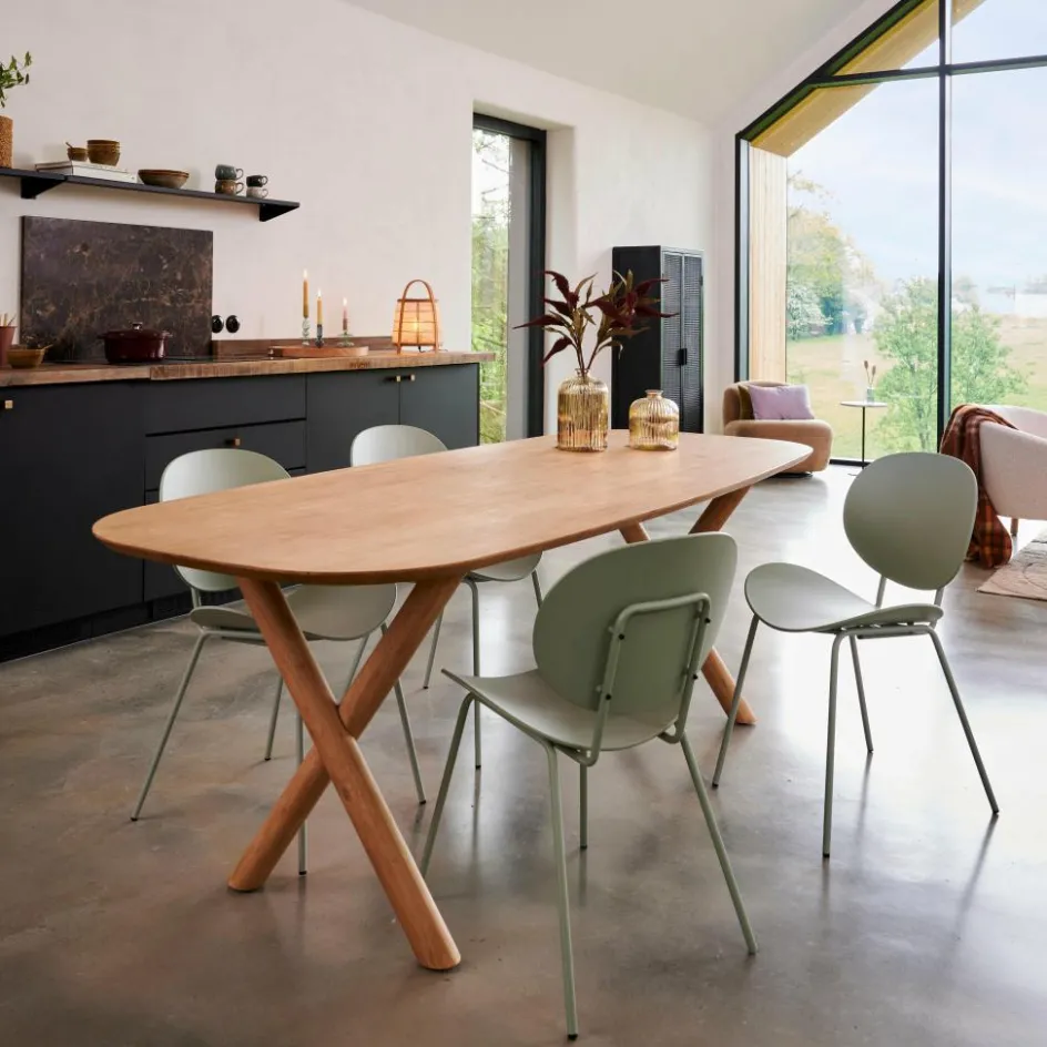 Sale CASA ACACIA Table à Manger Avec Pieds En X