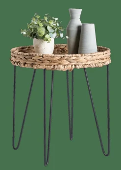 Hot CASA AKELA Table D'appoint Noir, Naturel