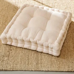 New CASA ALDA Coussin Matelas Blanc Cassé