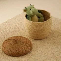 Sale CASA ALVIN Panier De Rangement Avec Couvercle Brun, Naturel