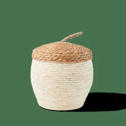 Sale CASA ALVIN Panier De Rangement Avec Couvercle Brun, Naturel