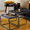 Outlet CASA APOLLO Table D'appoint Set De 2 Noir