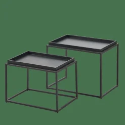 Outlet CASA APOLLO Table D'appoint Set De 2 Noir