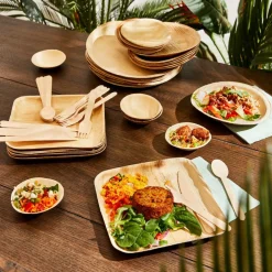Best CASA ARECA LEAF Assiettes Set De 6 Naturel