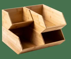 Best CASA BAMBOO Organisateur Empilable Naturel