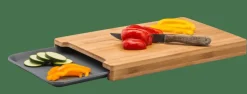 Sale CASA BAMBOO Planche à Découper Avec Récipient Gris, Naturel