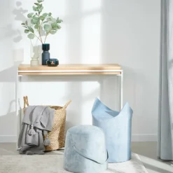 Discount CASA BLOK Table Murale Blanc, Naturel