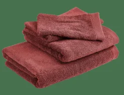 Best CASA B-LUX Gants De Toilette Set De 2 Rouge