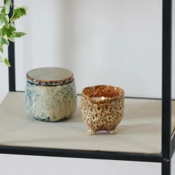 New CASA CERAMIC Bougie En Pot Brun