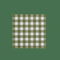 Online CASA CHECK GREEN Set De 20 Serviettes Vert