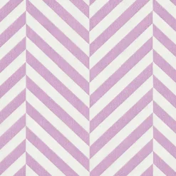 Clearance CASA CHEVRON Set De 20 Serviettes Mauve