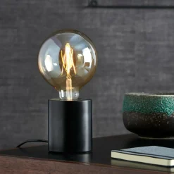 Clearance CASA CILINDER Lampe De Table Noir