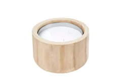 Best CASA CITRONELLA WOOD Bougie De Jardin Blanc