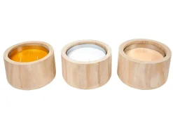 Best CASA CITRONELLA WOOD Bougie De Jardin Blanc