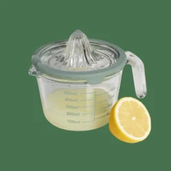 Hot CASA CUISINO Presse-agrumes Avec Verre Doseur 500 Ml Vert, Transparent