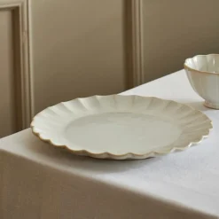 CASA DAHLIA Assiette Blanc
