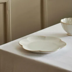Hot CASA DAHLIA FLOWER Assiette Blanc