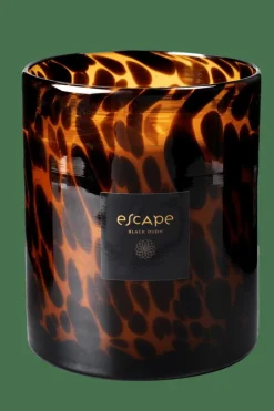 Discount CASA ESCAPE BLACK OUDH Bougie Parfumée Dans Un Verre Noir, Brun, Ocre