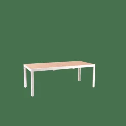 Clearance CASA ETHAN Table Extensible Blanc, Naturel