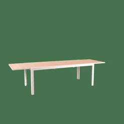 Clearance CASA ETHAN Table Extensible Blanc, Naturel
