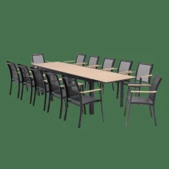 Sale CASA ETHAN Table Extensible Noir, Naturel
