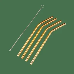 Sale CASA FANCY Pailles à Cocktail Avec Brosse Doré