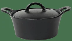 Sale CASA FERO Pot Allant Au Four Avec Couvercle 80 CL Noir