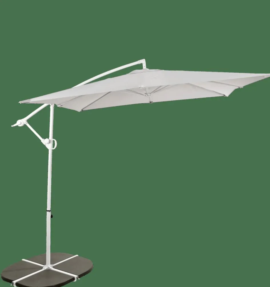 Sale CASA FIJI Parasol Déporté Sans Pied De Parasol Gris Clair