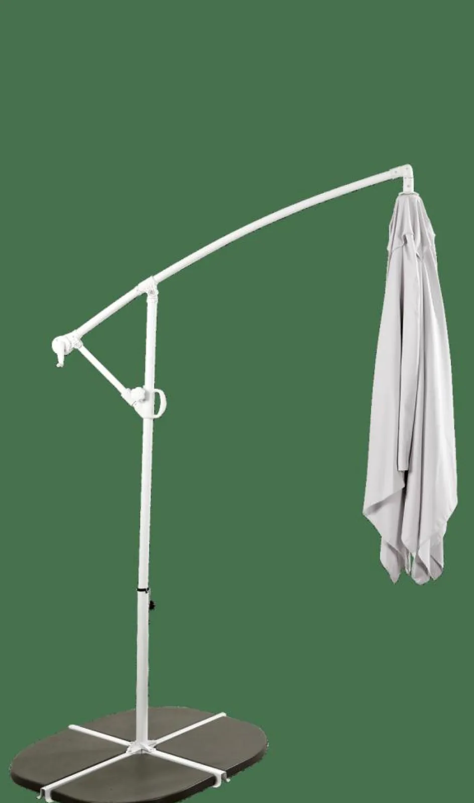 Sale CASA FIJI Parasol Déporté Sans Pied De Parasol Gris Clair