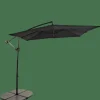Best CASA FIJI Parasol Déporté Sans Pied De Parasol Noir