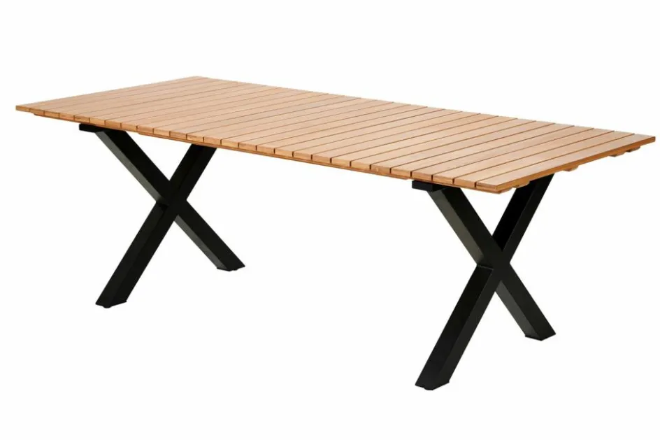 Outlet CASA FORMAX Table De Jardin Avec Pieds X Natural/noir