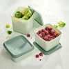 Clearance CASA FREEZER Boîtes Congélation Set De 10 Menthe, Vert Foncé