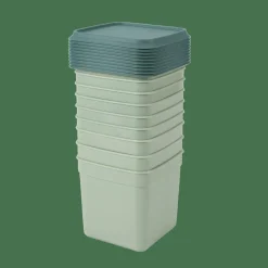 Clearance CASA FREEZER Boîtes Congélation Set De 10 Menthe, Vert Foncé