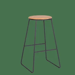 New CASA GIULIA Tabouret De Bar Noir, Naturel
