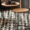 Sale CASA GOM Tables D'appoint Set De 2 Noir, Naturel