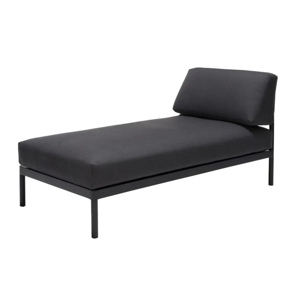 Best CASA HANNA Chaise Longue Teck Noir