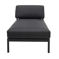 Best CASA HANNA Chaise Longue Teck Noir