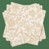 Sale CASA HENNA FLOWER Set De 20 Serviettes Rouge, Beige