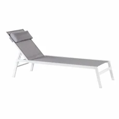 Clearance CASA HUGO Chaise Longue Set De 2 Blanc / Gris