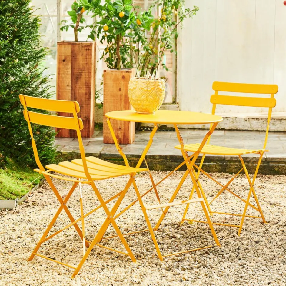 Clearance CASA IMPERIAL Ensemble Bistrot Rond Jaune