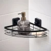 Outlet CASA INDUSTRIA Panier De Douche Avec Ventouses Noir