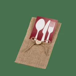 Discount CASA JUTE Pochette à Couverts Naturel