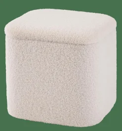 Outlet CASA LIAM Pouf Avec Rangement Blanc