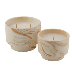 Best CASA MARBLE Bougies D'extérieur Blanc, Orange