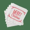 Outlet CASA MERRY CHRISTMAS Set De 20 Serviettes Rouge