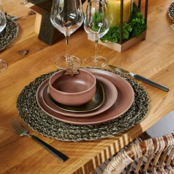 Hot CASA MIA Set De Table Noir
