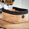 New CASA NATUREL Panier Tiroir Noir, Naturel