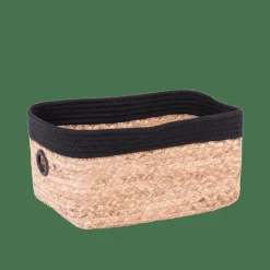 New CASA NATUREL Panier Tiroir Noir, Naturel