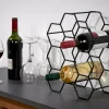 Best CASA NAU Porte-bouteilles 9 Bouteilles Noir